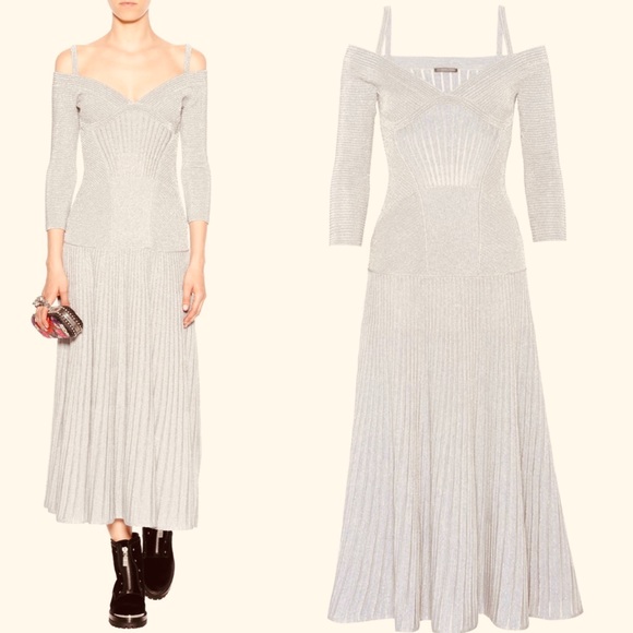 Alexander McQueen Dresses & Skirts - ALEXANDER MCQUEEN Off-the-shoulder knitted dress